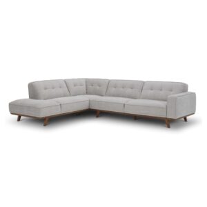 Wohnli Möbelsuche - Design-Ecksofa aus grauem Stoff