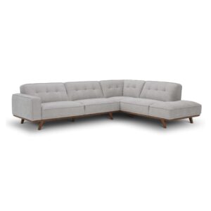 Wohnli Möbelsuche - Design-Ecksofa aus grauem Stoff