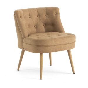 wohnli-moebel-suche-M26008594 Wohnli Möbelsuche - Sessel aus Stoff Puderrosa mit Holzoptik-Beinen