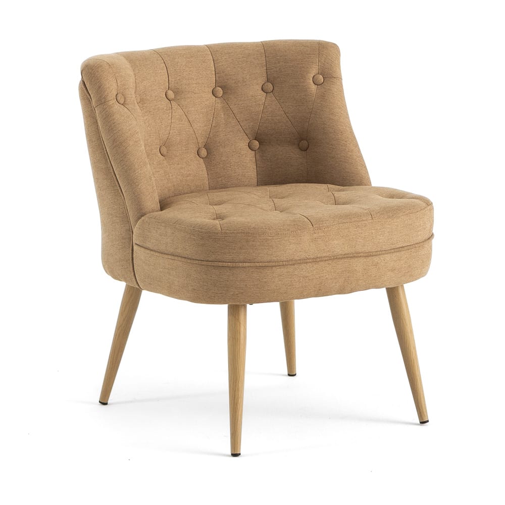 wohnli-moebel-suche-M26008594 Wohnli Möbelsuche - Sessel aus Stoff Puderrosa mit Holzoptik-Beinen