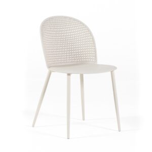 wohnli-moebel-suche-M26008653 Wohnli Möbelsuche - 2er-Set Stühle aus Resin Flechtoptik mit Metallbeinen creme
