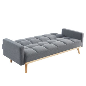 2-Sitzer Schlafsofa aus grauem Stoff 84x84x214cm Stoff Grau Siediti Fuori e Dentro Sofas und Sessel Sofas 2-Sitzer-Sofas & 3-Sitzer-Sofas