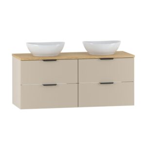 wohnli-moebel-suche-M26009705 Wohnli Möbelsuche - Doppelwaschtisch 120cm Melamin Kaschmir und Holz