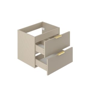 wohnli-moebel-suche-M26009733-1 Waschtischunterschrank 60cm Melamin Kaschmir 60x50x46cm Spanplatte Beige Petits meubles Möbel Badezimmermöbel