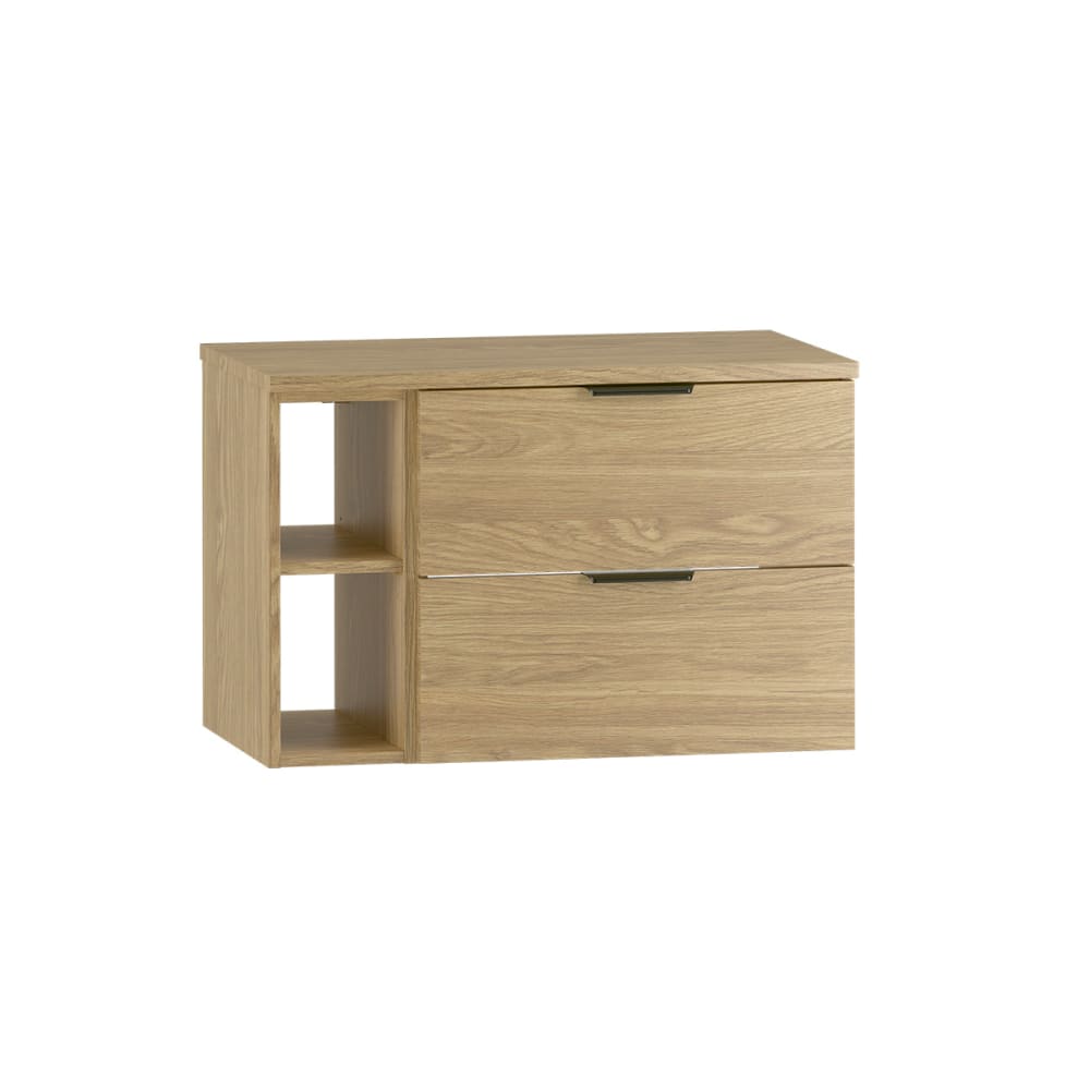wohnli-moebel-suche-M26009741 Wohnli Möbelsuche - Waschtischunterschrank 80cm 2 Nischen Melamin Holz