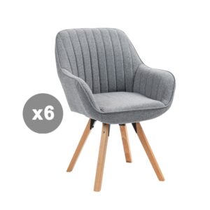 wohnli-moebel-suche-M26010349 Wohnli Möbelsuche - 6er-Set drehbare Esszimmerstühle mit Armlehnen skandinavisch grau