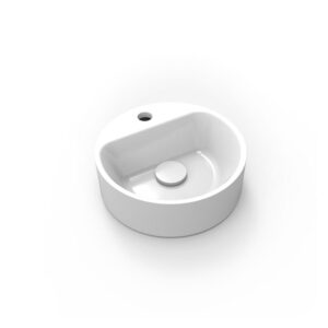wohnli-moebel-suche-M26010422 Wohnli Möbelsuche - Vasque à suspendre ou à poser ronde en résine blanche 36cm
