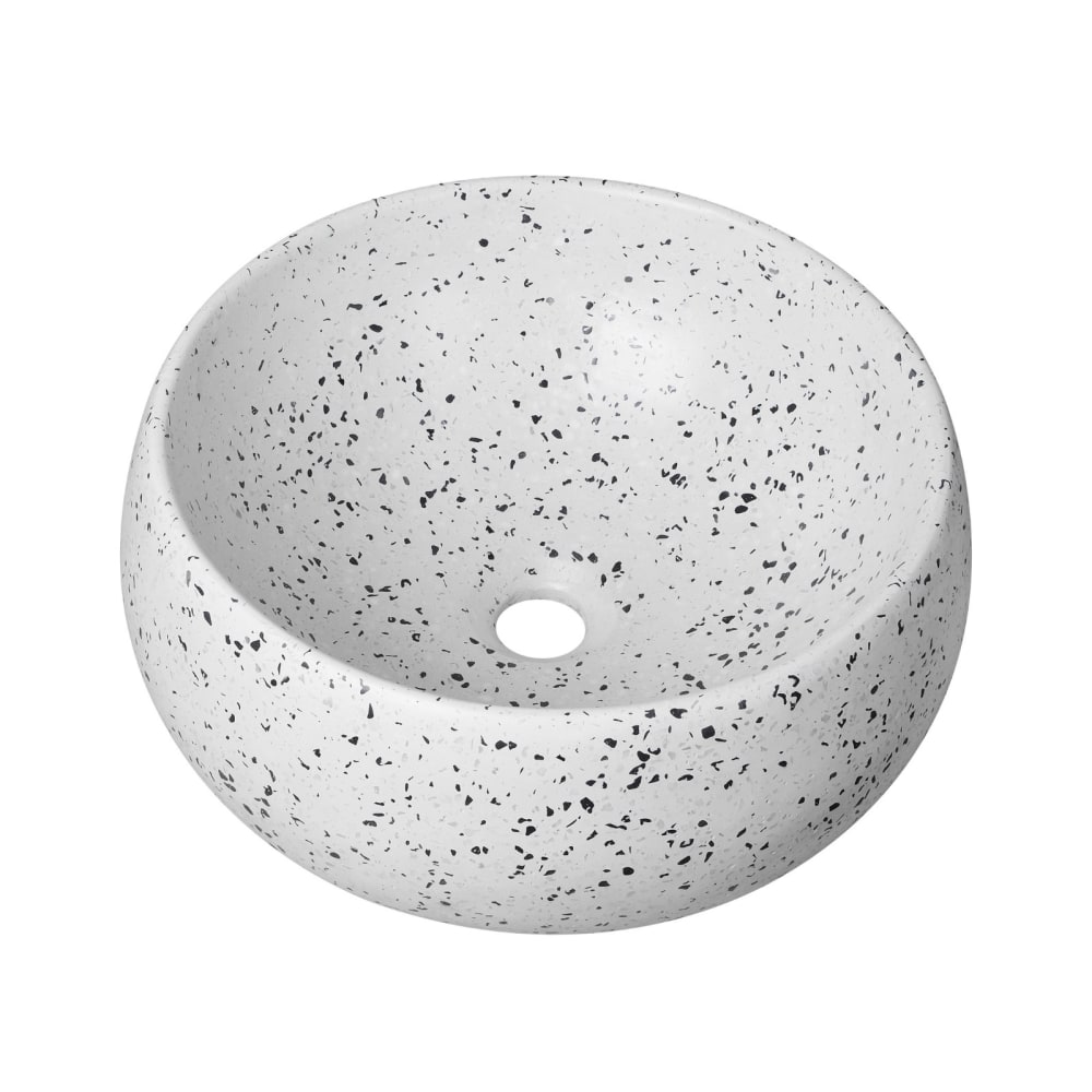 wohnli-moebel-suche-M26010439 Wohnli Möbelsuche - 40 cm rundes Terrazzo-Waschbecken für den Aufsatz