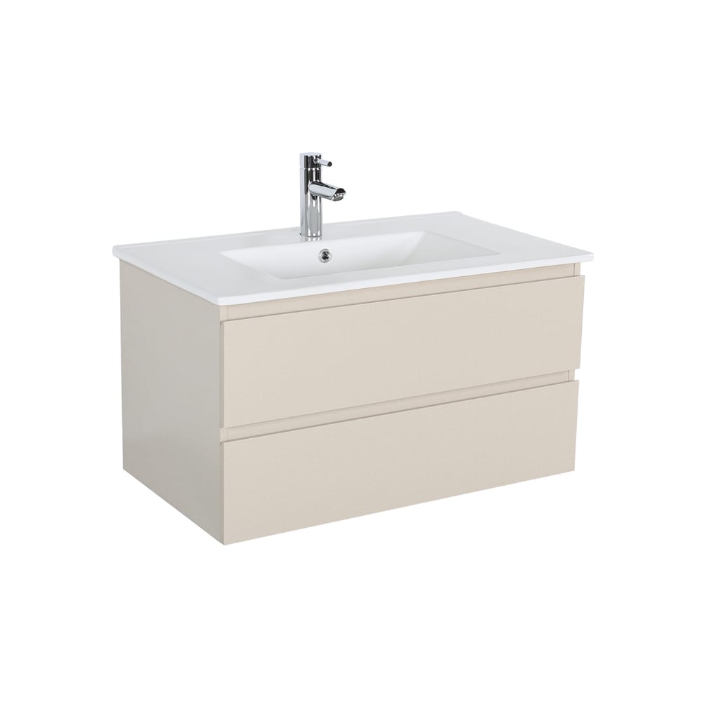 wohnli-moebel-suche-M26010456 Wohnli Möbelsuche - 80cm Waschtisch Eiche-Optik mit Becken & Chrom-Armatur