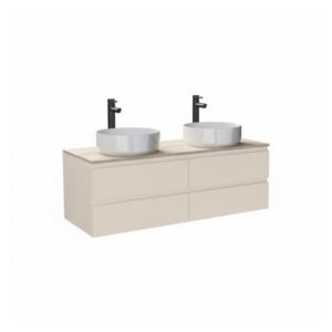 wohnli-moebel-suche-M26010460 Wohnli Möbelsuche - 120 cm Wand-Doppelspültisch mit Holzplatte