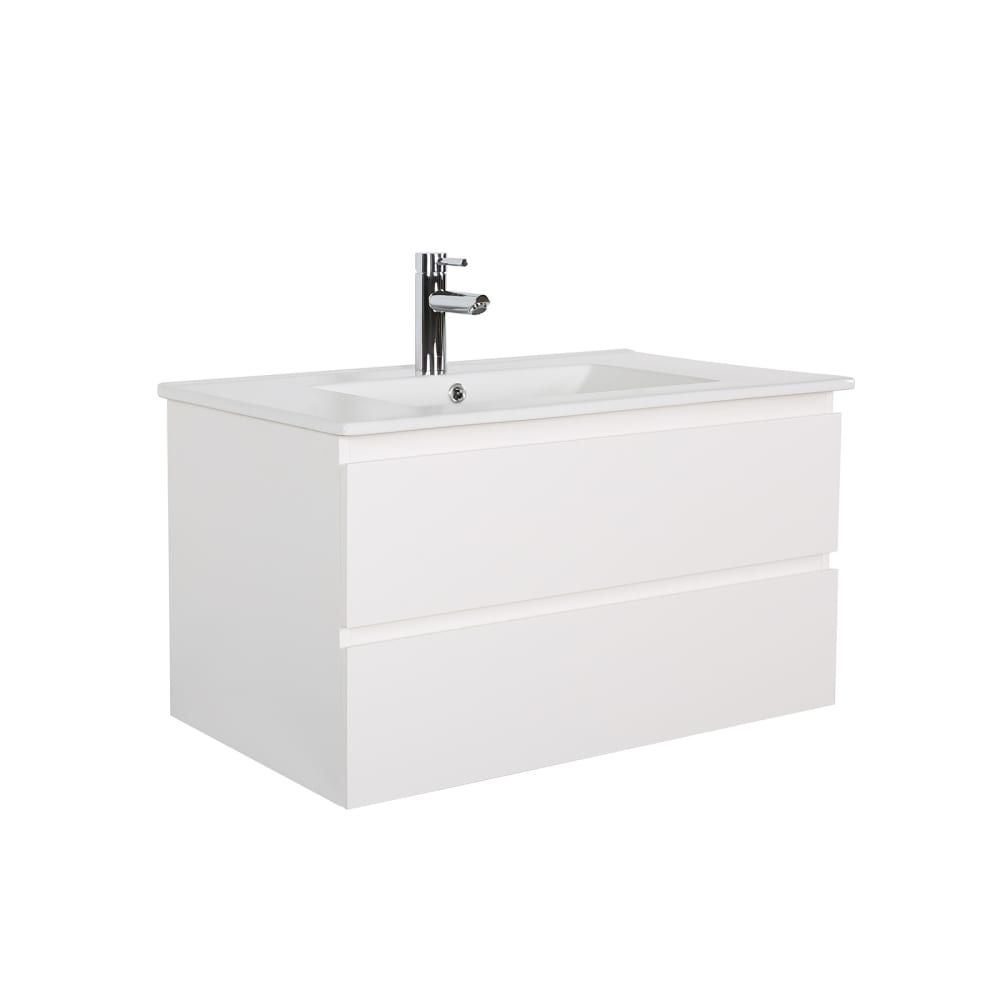 wohnli-moebel-suche-M26010461 Wohnli Möbelsuche - 80cm Waschtisch Eiche-Optik mit Becken & Chrom-Armatur