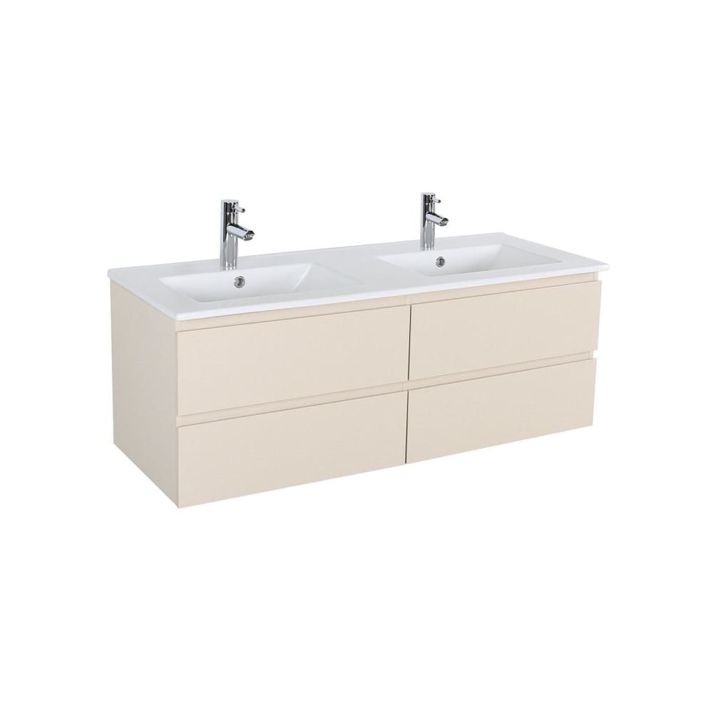 wohnli-moebel-suche-M26010464 Wohnli Möbelsuche - Doppelwaschtisch 120cm Keramik-Platte & Chrom-Armaturen