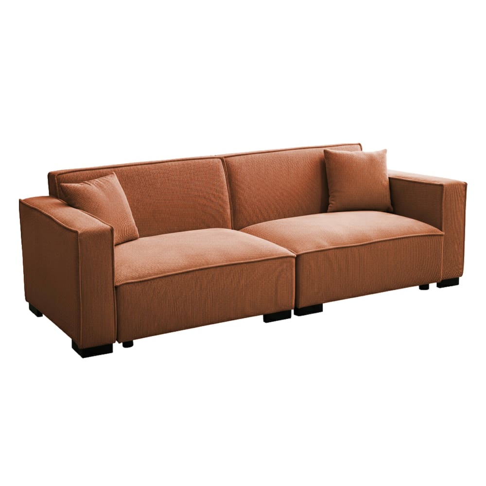 wohnli-moebel-suche-M26011344 Wohnli Möbelsuche - Gerades Sofa mit Cordbezug 3-Sitzer L 230 cm terrakotta