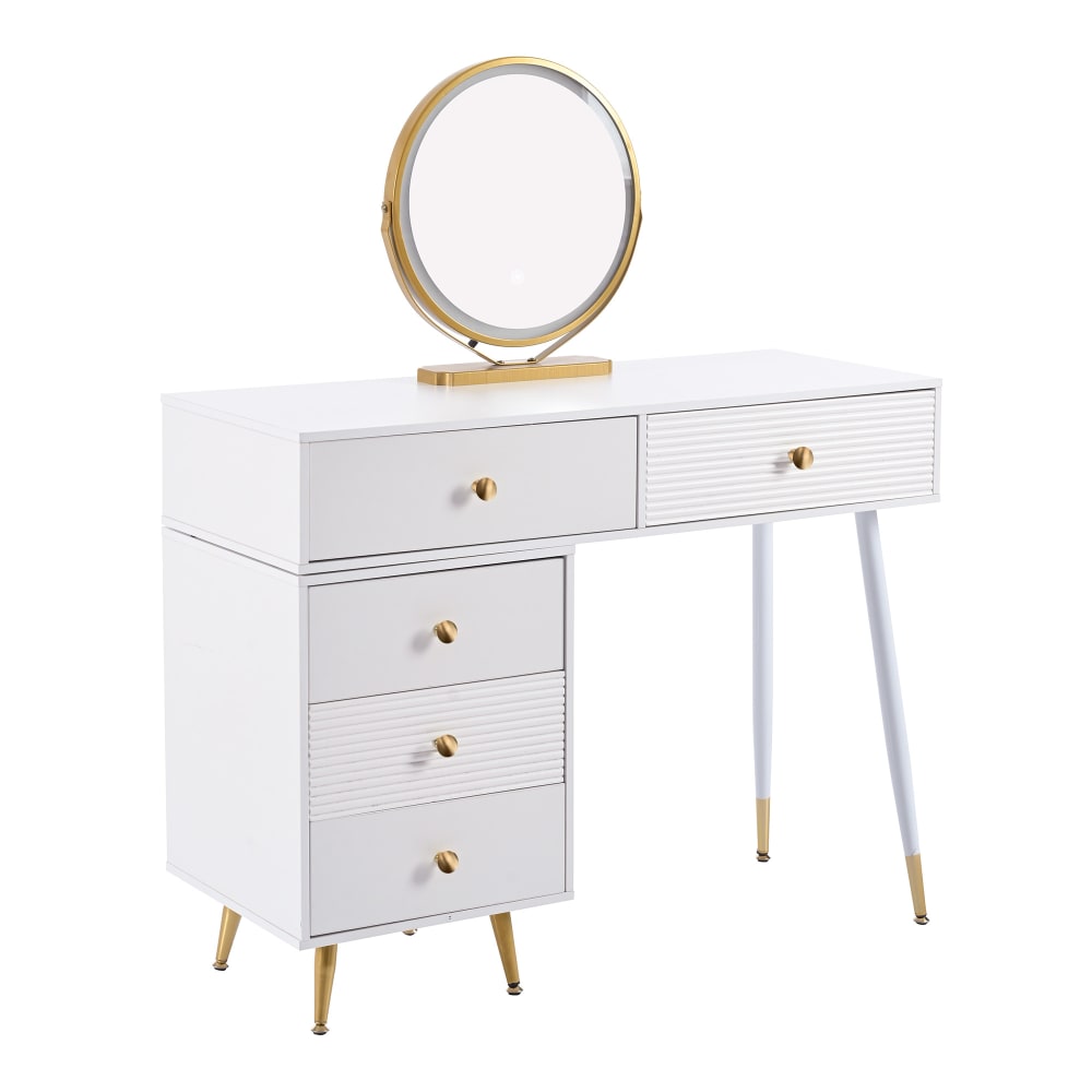 wohnli-moebel-suche-M26011841 Wohnli Möbelsuche - Schminktisch aus MDF mit Spiegel und Seitenschrank 100x40x78 cm