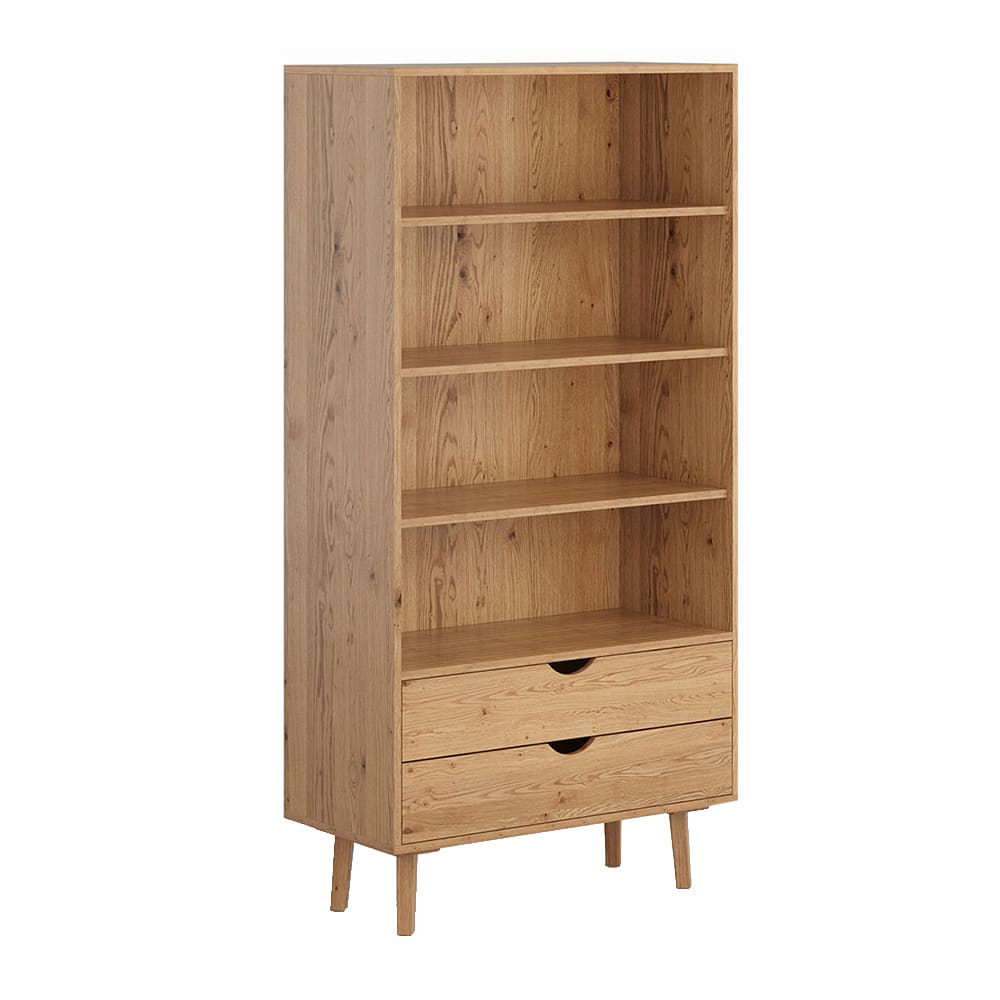 wohnli-moebel-suche-M26011909 Wohnli Möbelsuche - Bücherregal mit Schubladen aus Massivholz 90x40x180cm