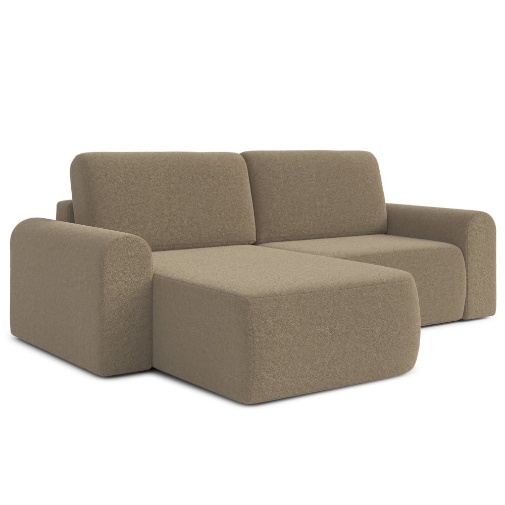 wohnli-moebel-suche-M26013120 Wohnli Möbelsuche - Ecksofa Links mit Schlaffunktion aus Bouclé-Stoff 3-Sitzer