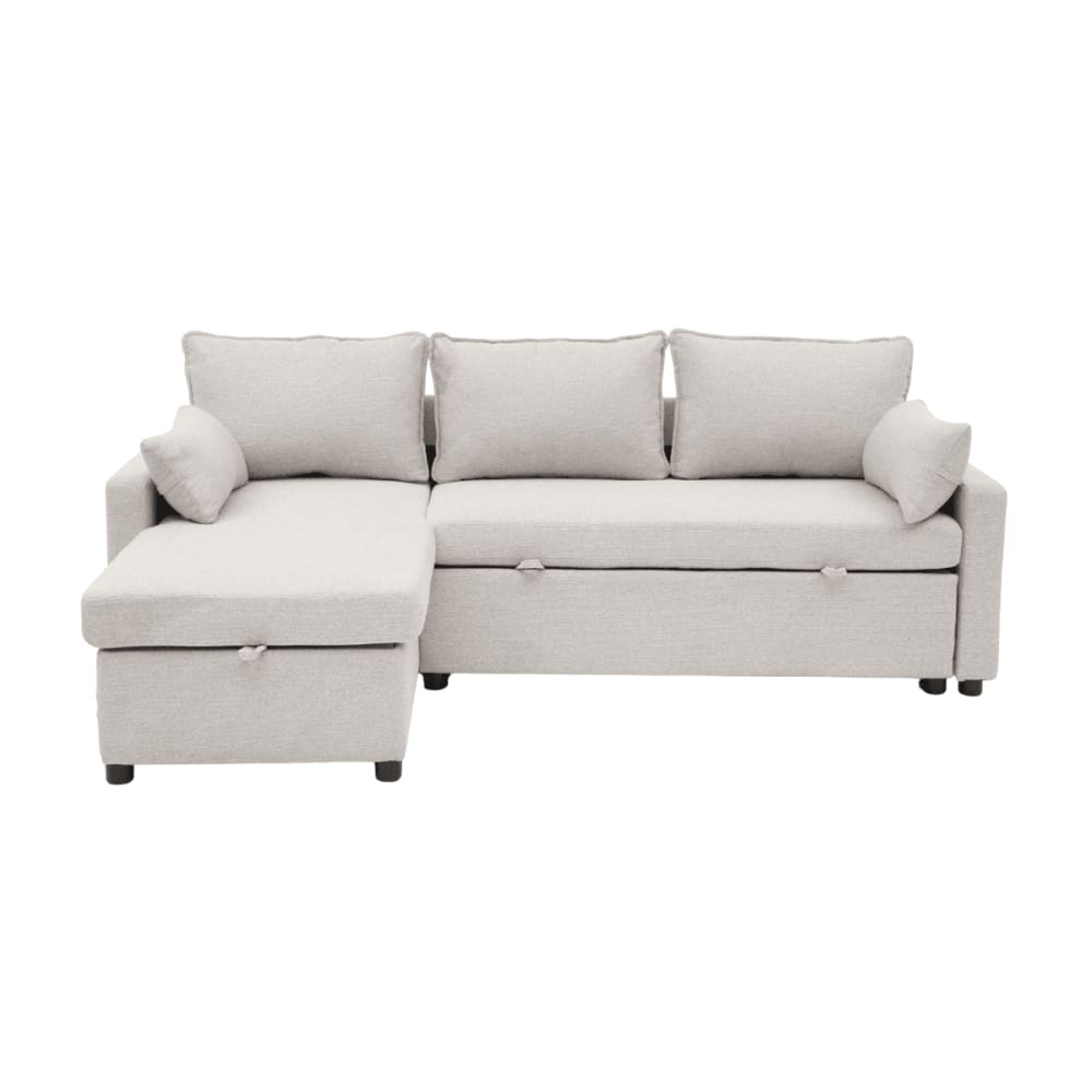 wohnli-moebel-suche-M26013804 Wohnli Möbelsuche - 3-Sitzer-Schlafsofa aus Stoff mit Chaiselongue L219 cm - Beige