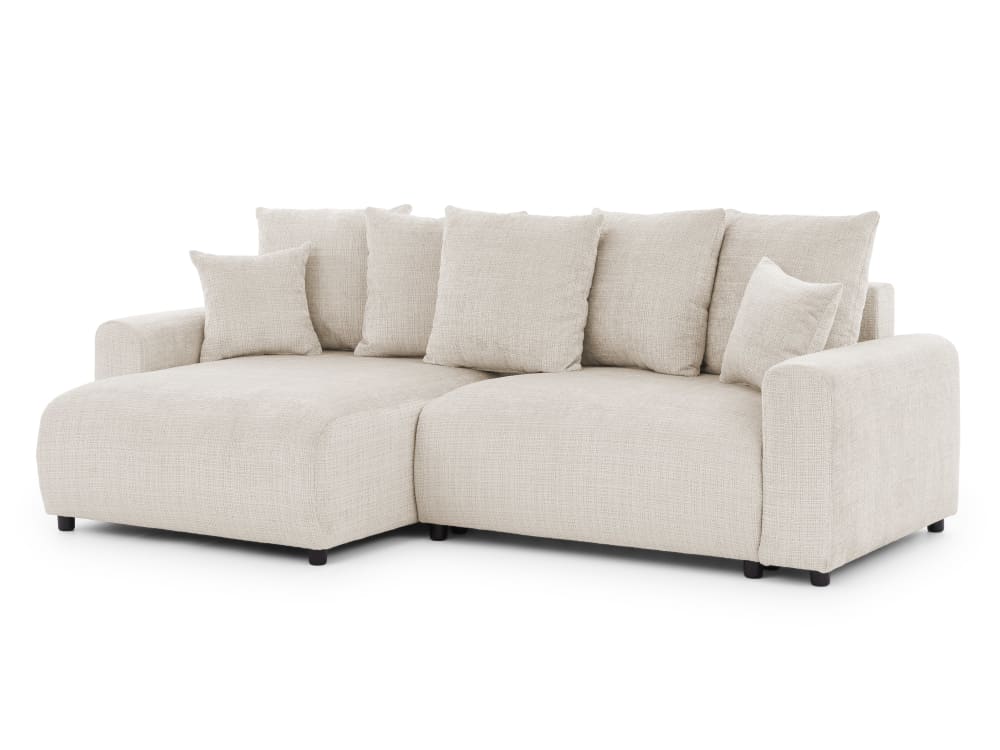 wohnli-moebel-suche-M26014140 Wohnli Möbelsuche - Ecksofa im Bumpy-Design mit Schlaffunktion und Bettkasten aus Chenille