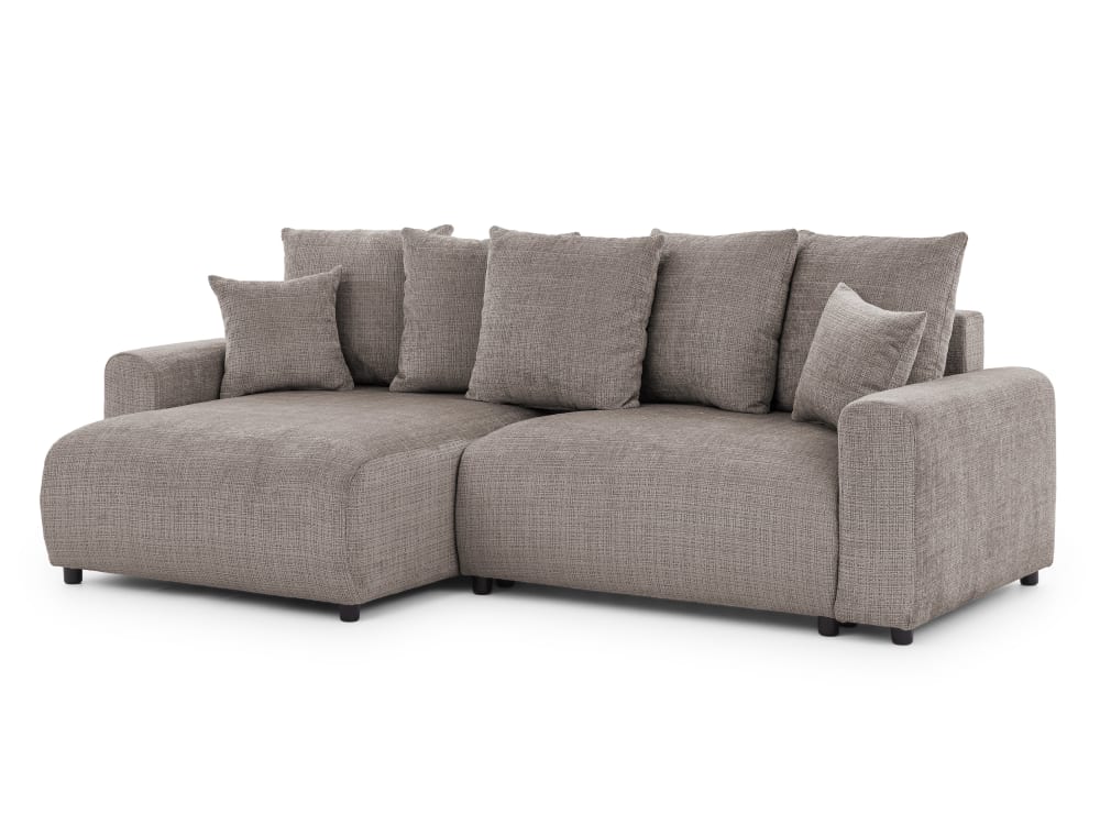 wohnli-moebel-suche-M26014141 Wohnli Möbelsuche - Ecksofa im Bumpy-Design mit Schlaffunktion und Bettkasten aus Chenille