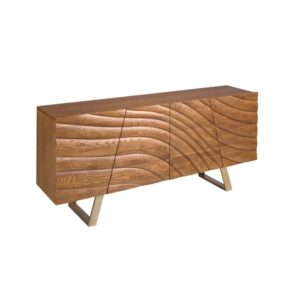 wohnli-moebel-suche-M26015360 Wohnli Möbelsuche - Sideboard aus hellem Nussbaumholz und poliertem goldfarbenem Stahl