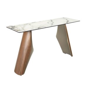wohnli-moebel-suche-M26016244 Wohnli Möbelsuche - Rechteckige Konsole aus Feinsteinzeug und metallisiertem Sandstahl