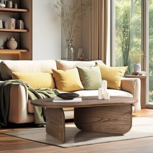wohnli-moebel-suche-M26017175-1 Organischer Couchtisch 140 cm aus Mindi 140x45x81cm Holz Braun MACABANE Möbel Wohnzimmermöbel Couchtische