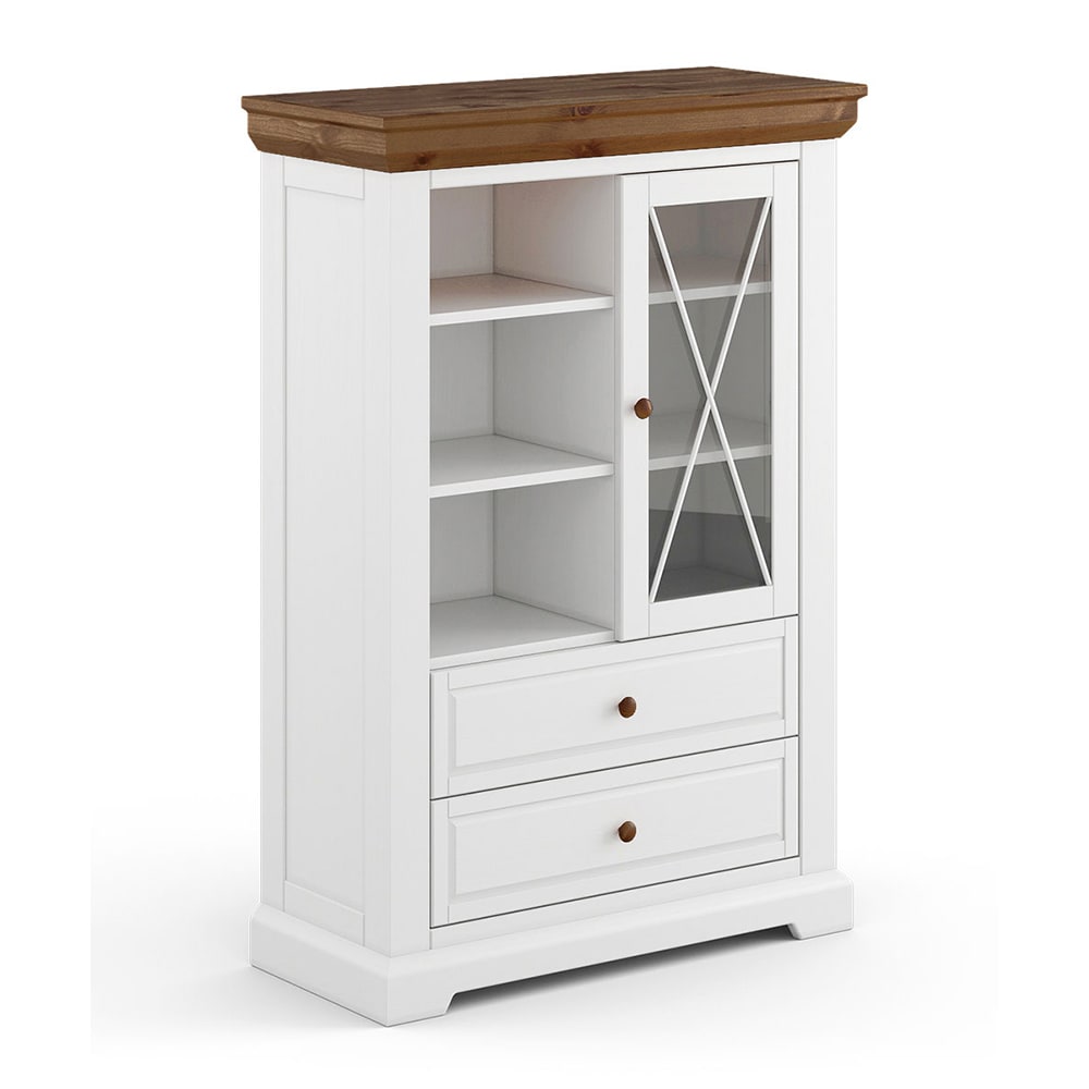 wohnli-moebel-suche-M26017257 Wohnli Möbelsuche - Standvitrine mit Glastür aus Massivholz 95x41x140cm