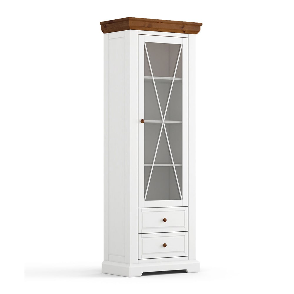 wohnli-moebel-suche-M26017258 Wohnli Möbelsuche - Standvitrine mit Glastür aus Massivholz 70x41x200cm