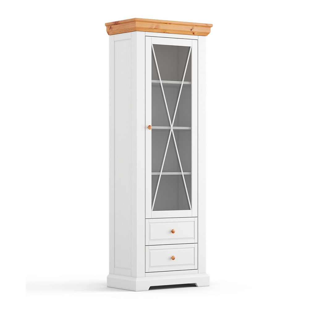 wohnli-moebel-suche-M26017408 Wohnli Möbelsuche - Standvitrine mit Glastür aus Massivholz 70x41x200cm
