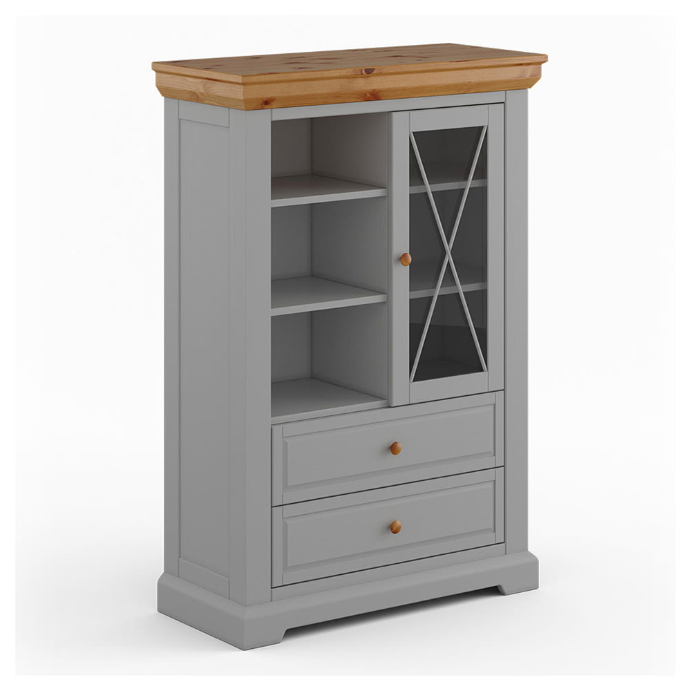 wohnli-moebel-suche-M26017412 Wohnli Möbelsuche - Standvitrine mit Glastür aus Massivholz 95x41x140cm