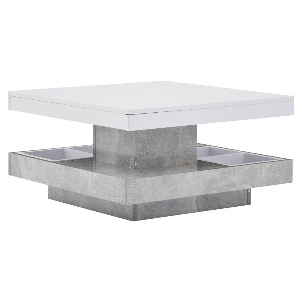 wohnli-moebel-suche-M26017418 Wohnli Möbelsuche - Couchtisch mit 360° drehbarer Platte und Stauraum 70x70x36 cm