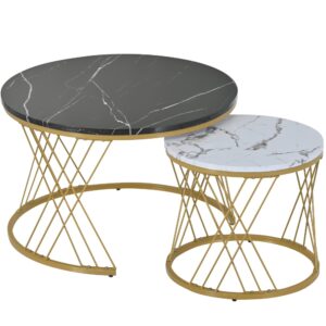 wohnli-moebel-suche-M26017427 Wohnli Möbelsuche - Couchtisch-Set aus MDF mit Nesting-Funktion 70x70x45 cm