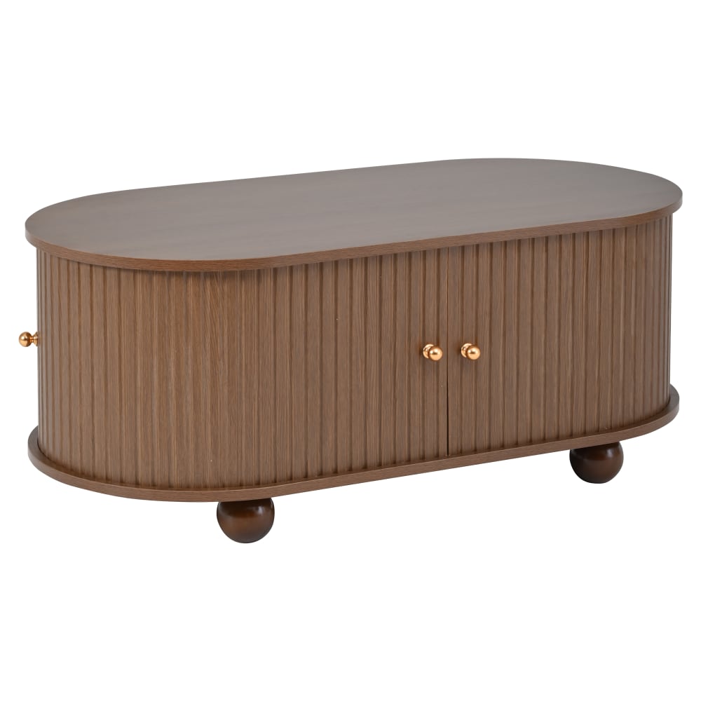 Wohnli Möbelsuche - Couchtisch aus MDF mit 360 Grad Schiebetür 100x50x40 cm