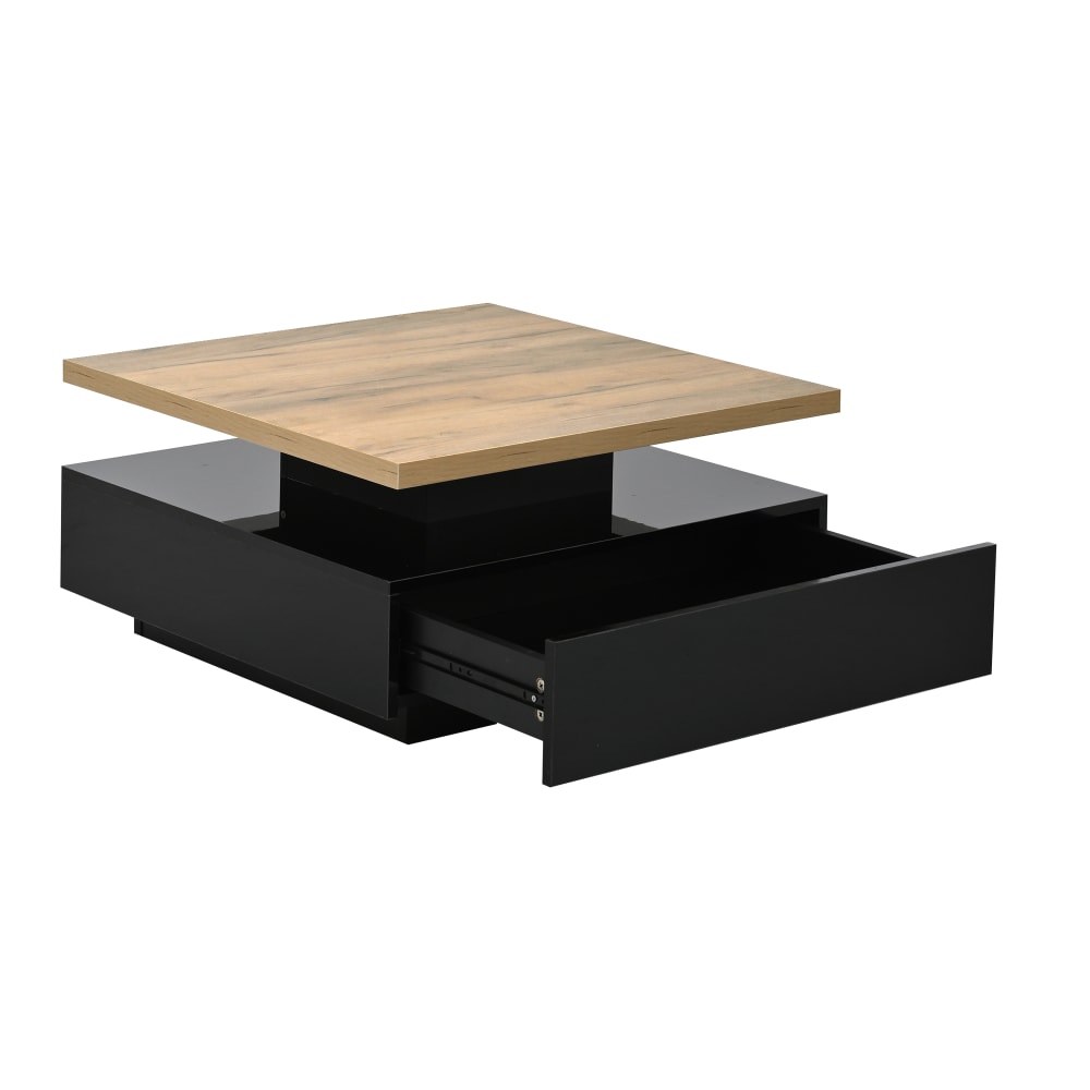 Wohnli Möbelsuche - Couchtisch aus Spanplatte mit 360° Drehplatte 70x70x36 cm