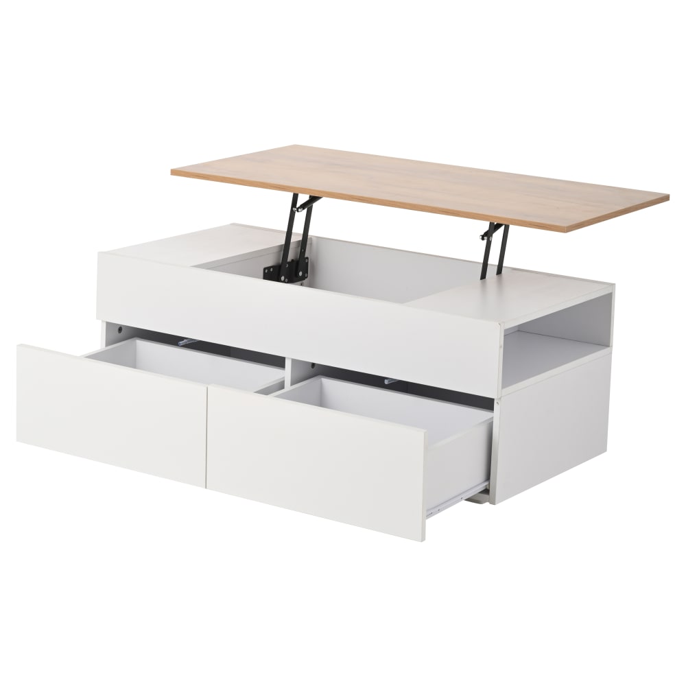 Wohnli Möbelsuche - Couchtisch höhenverstellbar mit 2 Schubladen 100x50x40 cm
