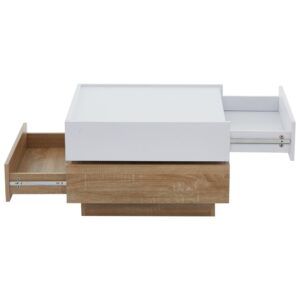 wohnli-moebel-suche-M26017468 Wohnli Möbelsuche - Couchtisch aus Spanplatte mit 2 Schubladen 60x60x38 cm