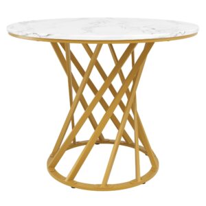 wohnli-moebel-suche-M26017550 Wohnli Möbelsuche - Runder Esstisch mit Metallbeinen Faserplatte 80x80cm