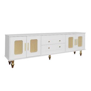 wohnli-moebel-suche-M26017576 Wohnli Möbelsuche - TV-Schrank 175 cm mit Rattan-Glastüren und Schubladen