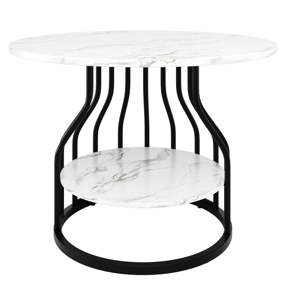wohnli-moebel-suche-M26017668 Wohnli Möbelsuche - Runder Esstisch mit Ablagefach Metall 80x80x76 cm