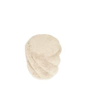 Abgerundeter Pouf in Beige 36x40x36cm PES - Polyester Beige Koketto Home Sofas und Sessel Sessel, Poufs und Fußbänke Sitzsäcke