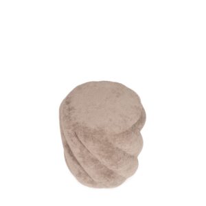 wohnli-moebel-suche-M26017690-1 Abgerundeter Pouf in Taupe 36x40x36cm PES - Polyester Taupe Koketto Home Sofas und Sessel Sessel, Poufs und Fußbänke Sitzsäcke