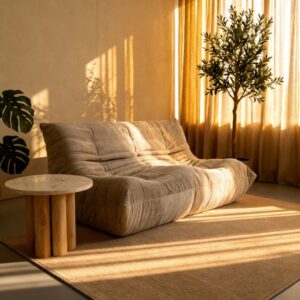 wohnli-moebel-suche-M26017726-1 2-Sitzer Sofa taupe aus Stoff 168x100x69cm 100x69x168cm Stoff Taupe Giga Meubel Sofas und Sessel Sofas 2-Sitzer-Sofas & 3-Sitzer-Sofas