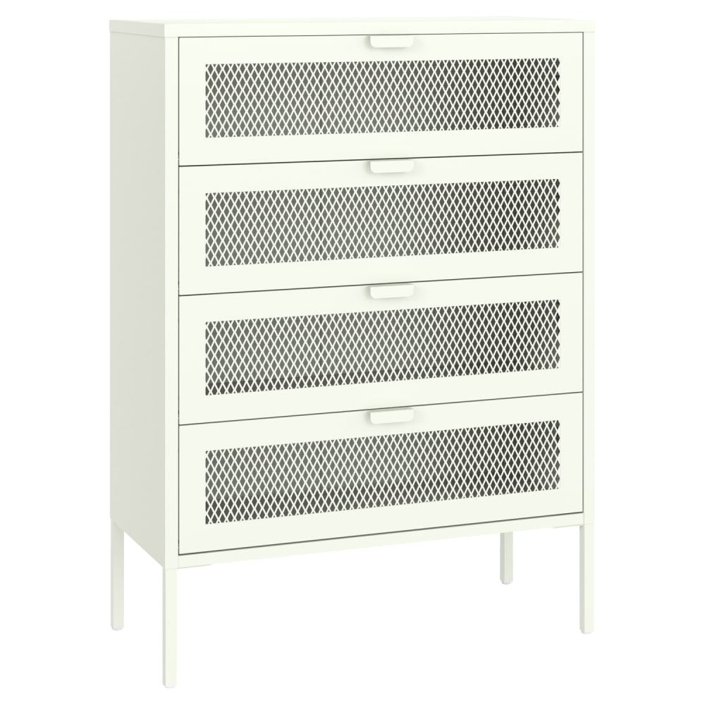 wohnli-moebel-suche-M26018037 Wohnli Möbelsuche - Weißer Metall-Schuhschrank mit 4 Türen