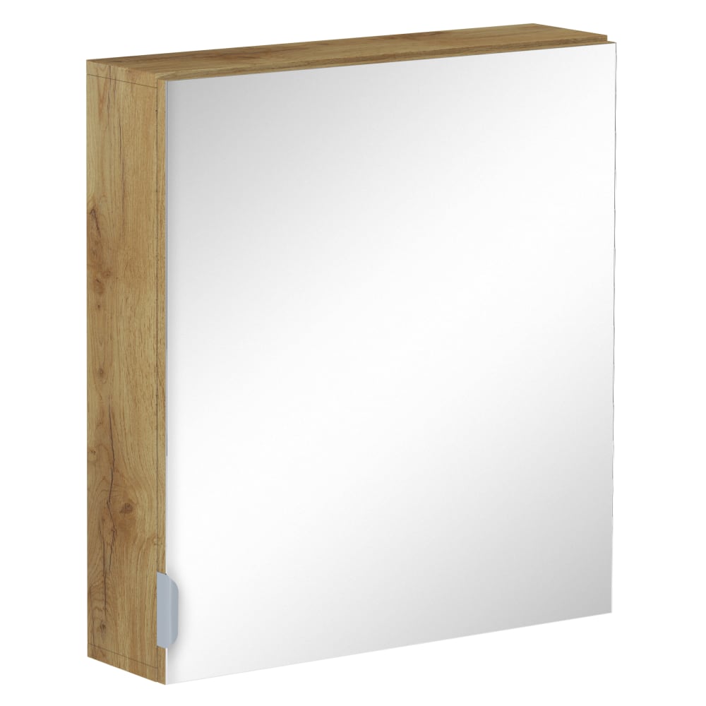 wohnli-moebel-suche-M26018842 Wohnli Möbelsuche - Badschrank zur Wandmontage mit Spiegel in Eichenoptik