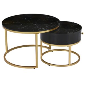 wohnli-moebel-suche-M26019197 Wohnli Möbelsuche - Couchtisch-Set aus MDF mit Nesting-Funktion 70x70x48 cm