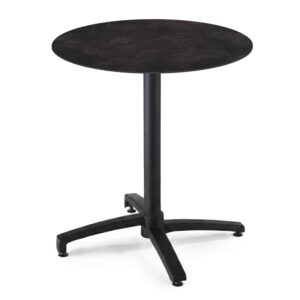 wohnli-moebel-suche-M26019441-1 Runder Tischplatte 60 cm Durchmesser bietet Platz für 4 Personen 0x1x0cm Metall Schwarz Oviala Möbel Esszimmermöbel Esstische