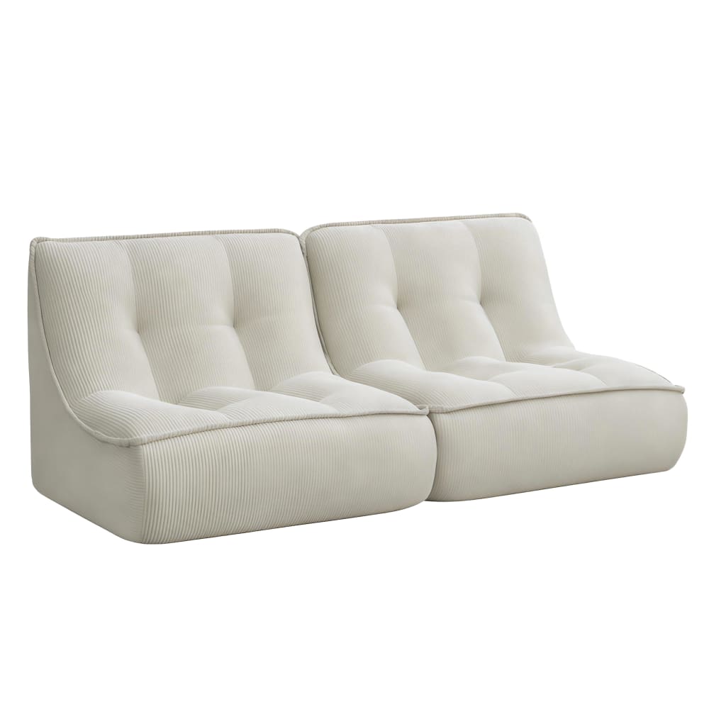 wohnli-moebel-suche-M26019472 Wohnli Möbelsuche - Set aus 2 Stoffsesseln 160 x 90 x 70 cm ecru