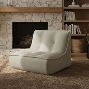 wohnli-moebel-suche-M26019493-1 Stoffsessel 90 x 80 x 70 cm ecru 90x70x80cm Samt Weiß Oviala Sofas und Sessel Sofas Modulare Sofas