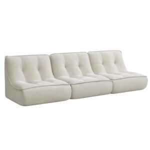 wohnli-moebel-suche-M26019503 Wohnli Möbelsuche - Set aus 3 Stoffsesseln 240 x 90 x 70 cm ecru