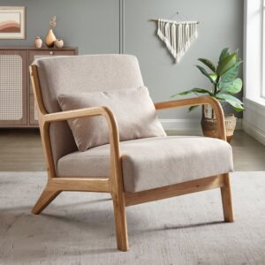 Wohnli Möbelsuche - Sessel Cord-Samt mit Holzgestell  – 65x84x74 cm